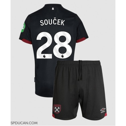 Dječji Nogometni Dres West Ham United Tomas Soucek #28 Gostujuci 2024-25 Kratak Rukav (+ Kratke hlače)